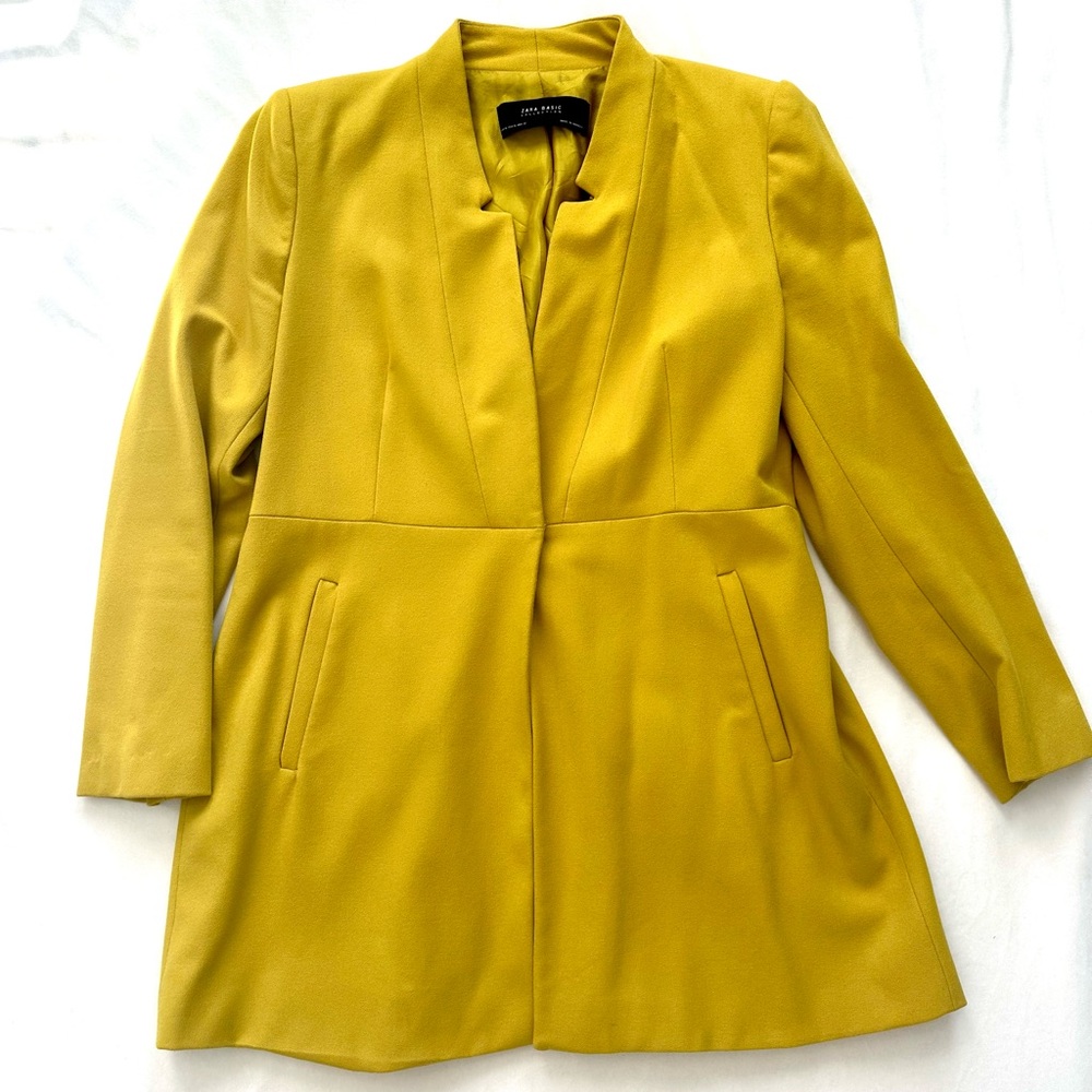 Zara Mustard Yellow Blazer Jacket